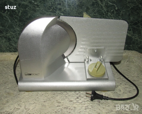 Електрическа машина за рязане на колбаси, хляб, сирена Clatronic, снимка 2 - Кухненски роботи - 52457824