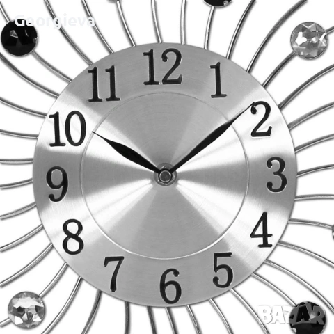 Модерен декоративен стенен часовник с кристали, 50 см, снимка 3 - Други стоки за дома - 53568323