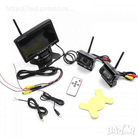 Безжична система за задно виждане за камиони, 2 камери за задно виждане за камиони, снимка 4 - Аксесоари и консумативи - 39872958