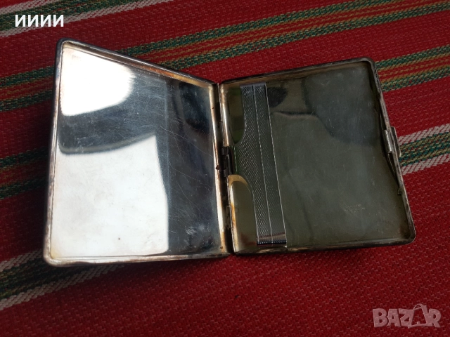 Сребърна табакера, снимка 2 - Антикварни и старинни предмети - 52873839