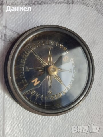 Бронзов компас с гравирано пиратско лого и стихотворение , снимка 4 - Подаръци за мъже - 43051959
