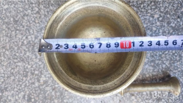 Голямо месингово хаванче. , снимка 4 - Антикварни и старинни предмети - 37437935