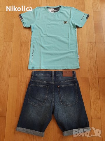 Детски къс панталон H&M, блузи H&M, лятно яке Kipsta, за 12г.момче.НОВИ., снимка 8 - Детски комплекти - 28133546