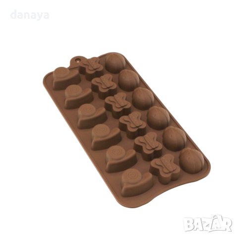 4394 Силиконова форма за бонбони Охлювчета калинки и пеперудки, снимка 5 - Форми - 43861356