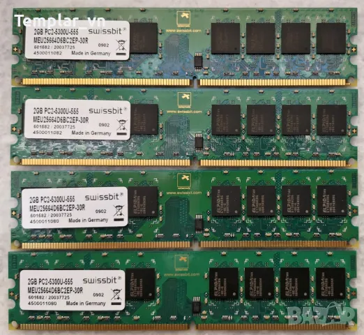 OCZ 4x2 GB DDR2 800 // SWISSBIT 4x2 DDR2 800 at 1000 Elpida ICs //  OCZ Reaper 2gb 1066, снимка 4 - RAM памет - 25548086