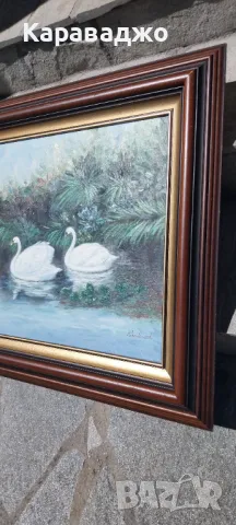 Картина Лебеди, снимка 2 - Картини - 50426031