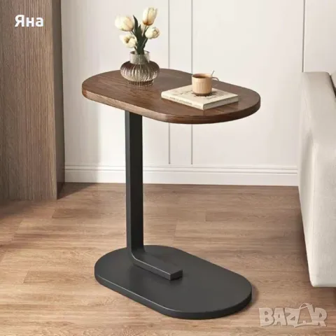 Универсална, овалната C-образна масичка за кафе, лаптоп, цветя, книги., снимка 3 - Маси - 48406810