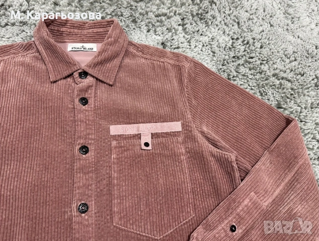 Мъжко! Stone Island Corduroy Overshirt, Размер XL, снимка 4 - Ризи - 53215238