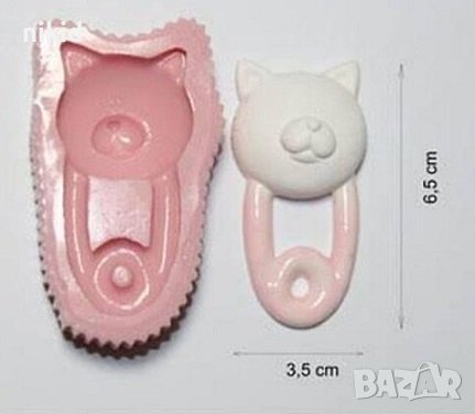коте котка секретна игла силиконов молд форма фондан шоколад гипс, снимка 3 - Форми - 40501479