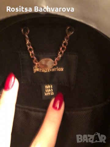 Черно палто Stradivarius, XS размер, снимка 3 - Палта, манта - 27770166