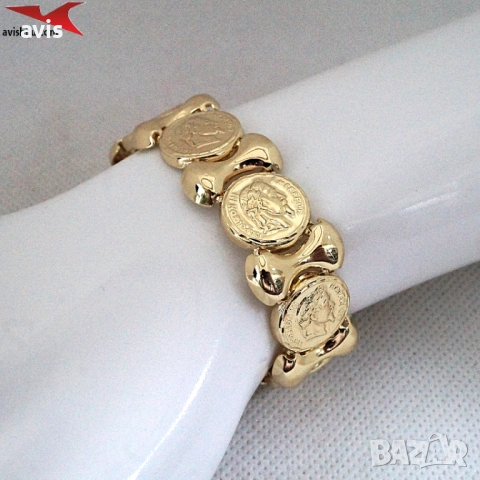 Гривна с 14К златно покритие 234854, снимка 4 - Гривни - 53511052