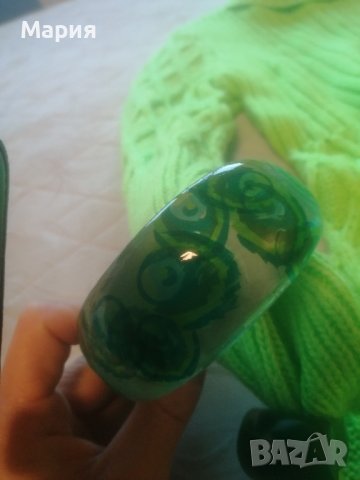 Нова Зелена рокля фино машинно плетиво +гривна и пръстен , снимка 12 - Рокли - 43910841