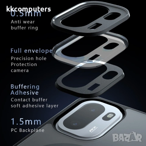 Магнитен Калъф за OnePlus 15R 5G / Ace 6T 5G / Ace 6 5G - TPU+PC, Матов, 4-ъглова защита, Вкл. Проте, снимка 8 - Резервни части за телефони - 53371861