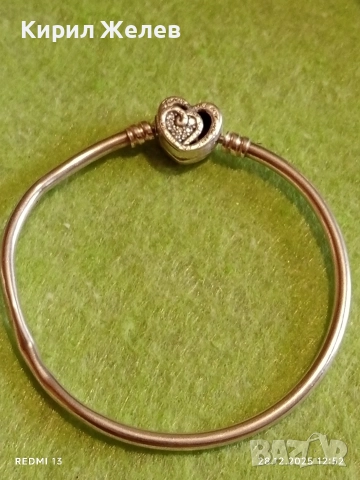 Сребърна гривна част от колекцията на Pandora Moments Завинаги и след това 13622, снимка 8 - Гривни - 52918829