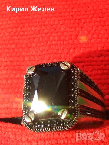 ШАРМАНТЕН МАРКАЗИТЕН СРЕБЪРЕН ПРЪСТЕН ЛАКИРАНО СРЕБРО 925 ЮВЕЛИРНА ПРЕЦИЗНА Арт ДЕКО ИЗРАБОТКА 40610, снимка 17 - Пръстени - 42656311