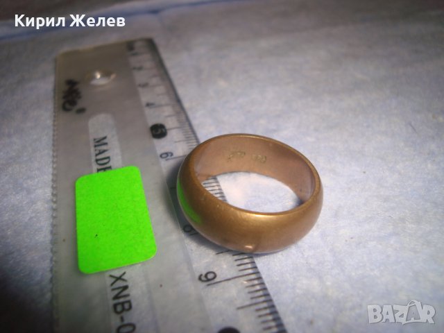 СТАР СТОМАНЕН ПОЗЛАТЕН РЕТРО АРТ ПРЪСТЕН с ПЕЧАТИ 585 и 14К Тип ХАЛКА МАЙСТОРСКИ за КОЛЕКЦИЯ 28725, снимка 11 - Антикварни и старинни предмети - 37300697