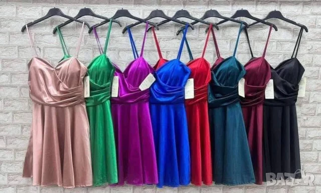 😍Къси коктейлни роклички от сатен  , снимка 2 - Рокли - 50622606