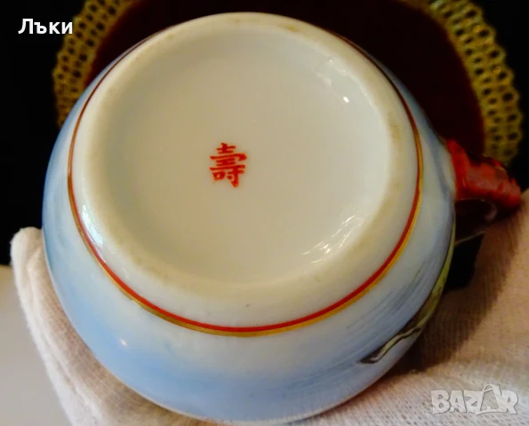 Кана,каничка японски порцелан Sаtsuma,злато. , снимка 8 - Антикварни и старинни предмети - 51239957