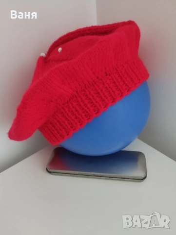 плетена дамска шапка, снимка 6 - Шапки - 51858251