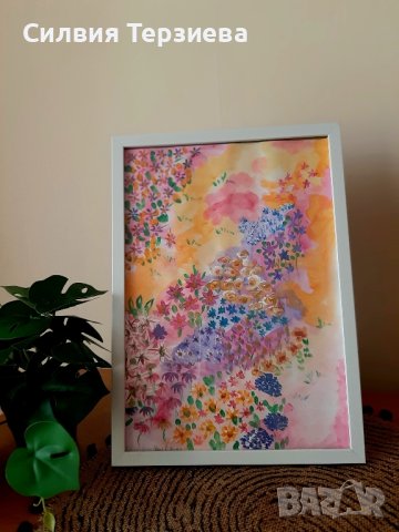Картина "Цветоглед" акрилни бои, снимка 2 - Картини - 43390533