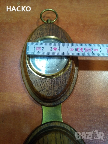 Метеорологична Станция,Термометър,Барометър,Влагомер,Махагонова Поставка Внос от Нидерландия , снимка 13 - Други - 53274598