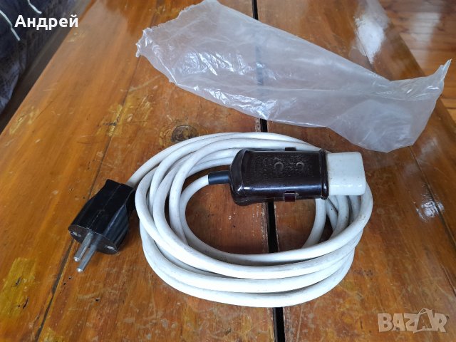 Стар захранващ кабел,Съединителен шнур,щекер #3, снимка 2 - Други ценни предмети - 43779368