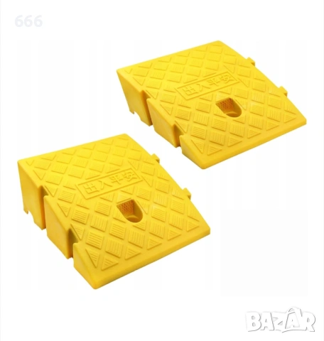 Мобилна рампа Luka, Издръжлива, 2x, 27x25x13см, Жълта