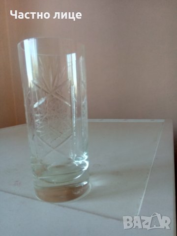 Кристални чаши-5 броя,1 бр.-6лв., снимка 2 - Сервизи - 37555979