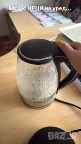 Стъклена кана Tectro черна, снимка 2 - Кани - 52411354