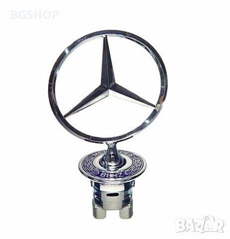 Емблема звезда за Mercedes Benz Silver Logo, снимка 2 - Аксесоари и консумативи - 28019311