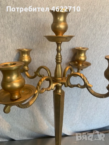 голям месингов свещник , снимка 8 - Антикварни и старинни предмети - 53405591