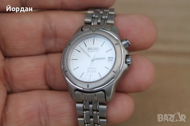 Дамски часовник ''Seiko Kinetic SQ 100 титанов'', снимка 2 - Дамски - 50728388