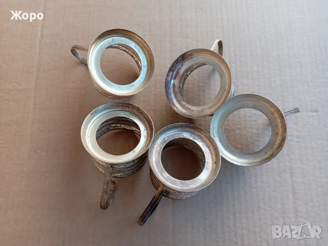 подстакан подстакани филигран посребрени 5 БРОЯ, снимка 6 - Антикварни и старинни предмети - 48590804