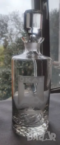 Стилна стъклена гарафа за уиски, ракия, Германия, снимка 9 - Сервизи - 47559927