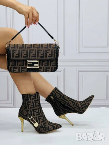 дамски боти на ток versace fendi