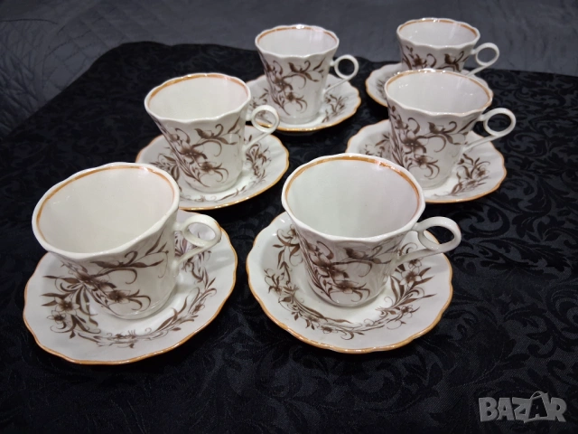 Сервиз за кафе Коростень "Дарунок" , снимка 2 - Антикварни и старинни предмети - 53503011