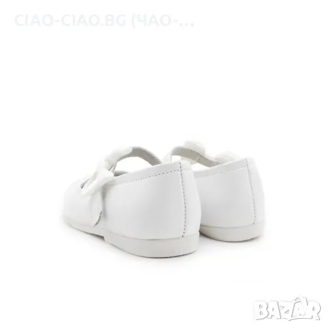 №24-32, Бели балеринки за момиче с панделка на каишката BUBBLE KIDS, снимка 4 - Детски обувки - 50369103