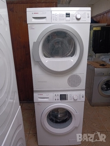 Комплект пералня и сушилня с термопомпа Бош Bosch Serie 6 A+++ 8кг 2 години гаранция!, снимка 14 - Перални - 52770174
