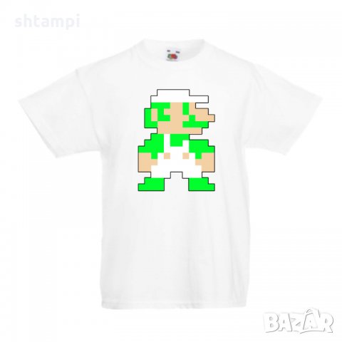 Детска тениска Супер Марио Luigi 8-bit, снимка 3 - Детски тениски и потници - 33089888