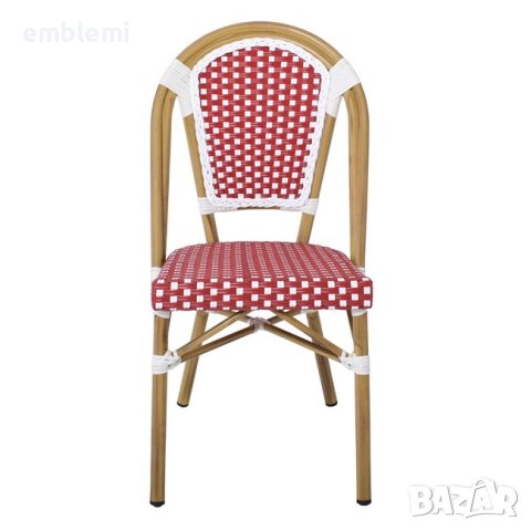 Стол трапезен PARIS Chair Alu Walnut/Wicker , снимка 9 - Столове - 44057663