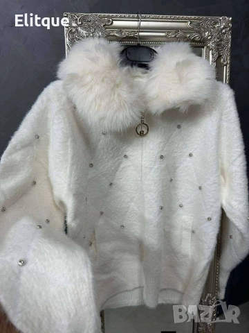 кашмирена жилетка с камъни 