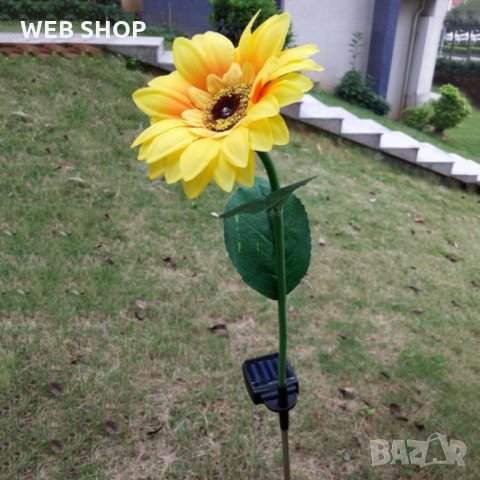 Соларна лампа слънчоглед Solar Sunflower Lamp, снимка 3 - Соларни лампи - 32843015