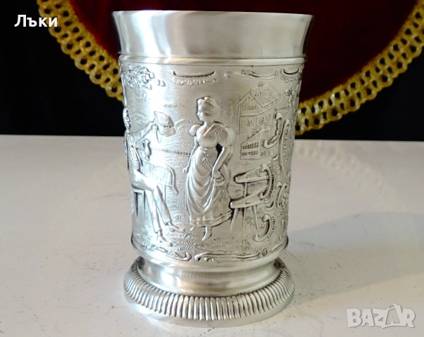 Калаена чаша за вино серия Lindenwirtin,любовна песен. , снимка 3 - Антикварни и старинни предмети - 51593270