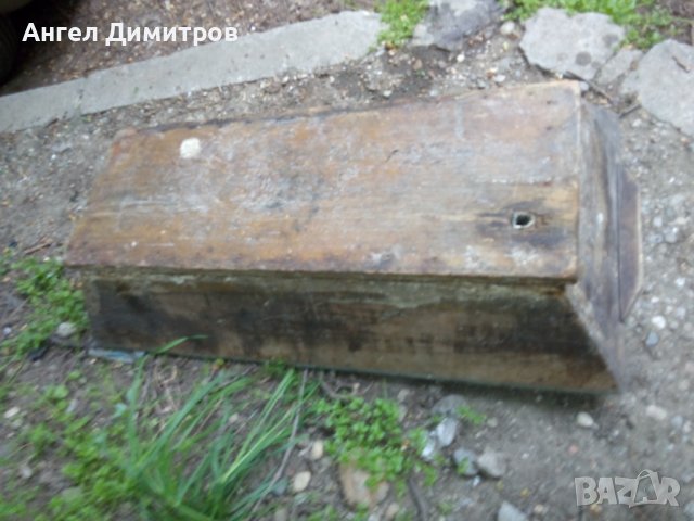 Старо дървено корито с метален обков неръждавейка, снимка 5 - Антикварни и старинни предмети - 36679317