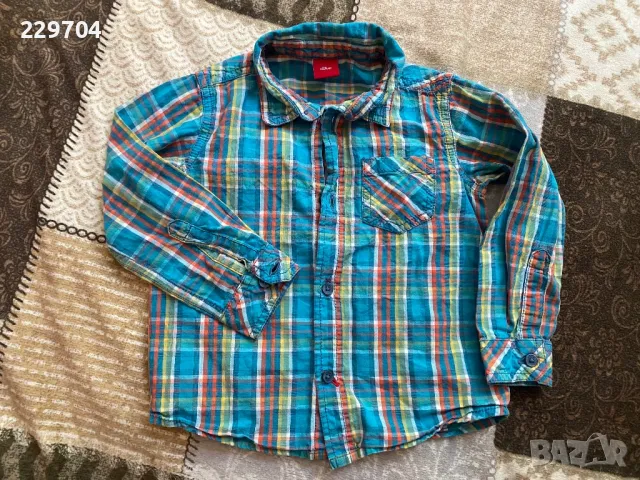 Детска памучна ризка s. Oliver 92см, снимка 2 - Детски ризи - 47441797