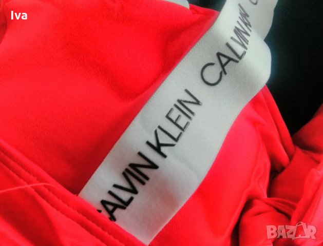 Ново горнище на бански костюм CALVIN KLEIN червено, размер  L, снимка 6 - Корсети, бюстиета, топове - 32669599