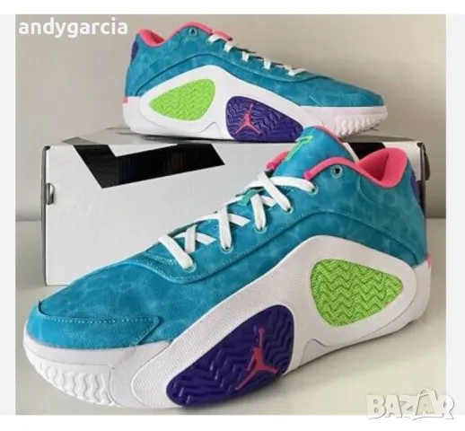 Nike Air Jordan Tatum 2 GPX Hyper Jade 47.5 номер 31см стелка чисто нови в кутия , снимка 2 - Маратонки - 49844404
