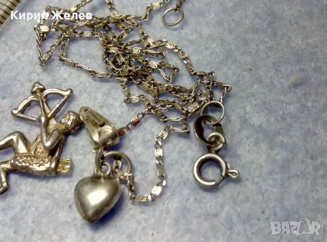 ЗОДИЯ СТРЕЛЕЦ СРЕБЪРЕН МЕДАЛЬОН СРЕБРО 800 с ФИНА СРЕБЪРНА ВЕРИЖКА СРЕБРО 925 АРТ КОЛИЕ 44400, снимка 7 - Колиета, медальони, синджири - 50354727