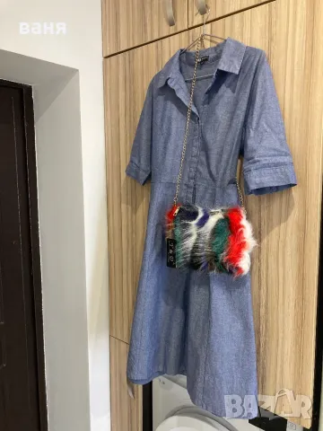 Рокля с коланче , снимка 2 - Рокли - 47689553