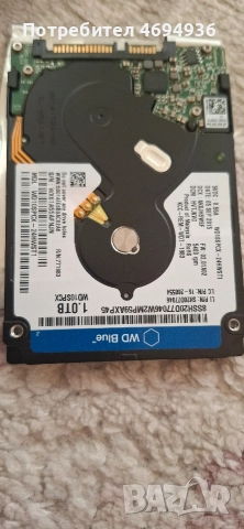 2.5.wd.1TB.SLIM.на 76 дни ползван на 100.процента, снимка 2 - Твърди дискове - 52925227